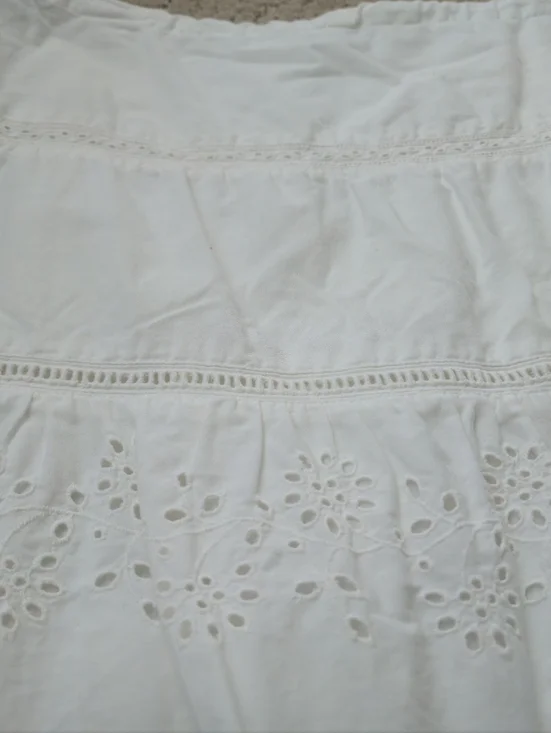 American Eagle Skirt Eyelet Tiered Fairy 0 Feathers Boho Vintage Y2k Scallop Hem - Picture 13 of 13